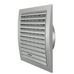 Ø 125mm / 5 inch Air Vent Cover - Adjustable Ventilation Grille with Flyscreen - ABS Plastic Silver