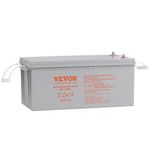 VEVOR Deep Cycle Battery, 12V 200 AH Rechargeable AGM Marine Battery for RV Solar Off-Grid Use and UPS Backup