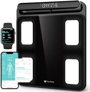Tychesy Smart Scale with BMI Body Fat Muscle Mass, 8 Electrodes Body Composition Scales Most Accurate Body Fat Scale, 8 Electrodes FSA&HSA Eligible Weight Scale with 28 Body Composition