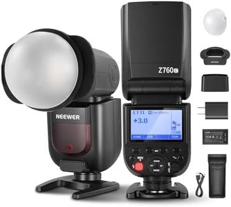 NEEWER Z760-C TTL Flash Speedlite Kit for Canon Cameras, 76Ws Speedlight with Magnetic Dome Diffuser, Round Head Adapter, 2.4G GN60 1/8000s HSS, TTL/M Quick Switch TCM Key, 2600mAh Battery & Charger