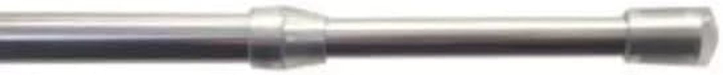 Net Curtain Tension Rod Satin Silver Extendable Voile Spring Loaded Pole Rods Rail (100-150cm)