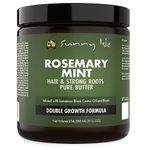 Sunny Isle Rosemary Mint Hair and Strong Roots Butter 8oz, Infused with Biotin & Jamaican Black Castor Oil to Strengthen and Nourish Hair Follicles, for Dry Scalp, Split Ends & All Hair Types