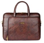 The Clownfish Trident Series Laptop Briefcase 15.6 inch Laptop Bag Messenger Bag (Dark Brown)