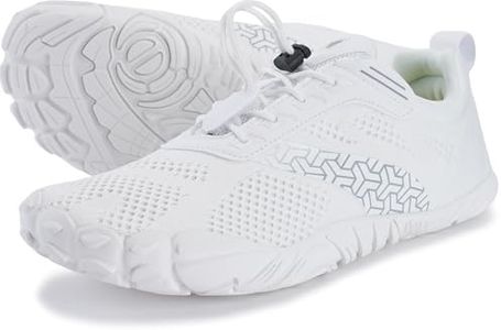 Joomra Minimalist Shoes for Women Ladies Size 7.5-8 Zero Drop Barefoot Running Sneakers Walking Hike Fitness Gym Sport Yoga Tennis Footwear White 38