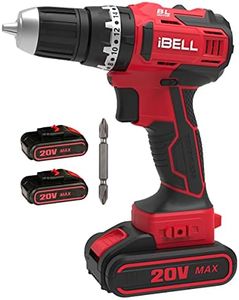 IBELL Brushless Cordless Impact Driver Drill Bm18-60, 20V, 1450 Rpm, Chuck 10 Mm, Li-Ion 1500Mah, 20 Level Torque, 3 Mode Selections With 2 Batteries, (18 Months Motor Warranty), Red