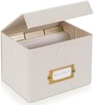 ZICOTO Beautiful Linen Recipe Box -