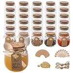 9SHOME 30PACK Mini Glass Honey Jars