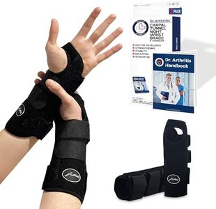 Doctor Developed Wrist supports/Wrist brace - Relief for carpal tunnel, wrist injuries, wrist support for arthritis, hand support, hand & wrist braces, wrist strap and Doctor Handbook