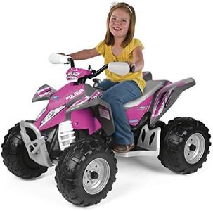 Peg Perego Polaris Outlaw Pink Power 12 Volt Ride on Quad