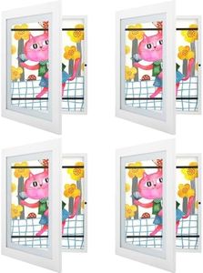 Golden State Art, 10x12.5 Kids Art Frames, Front-Opening, Great for Kids Drawings, Artworks, Children Art Projects, Schoolwork, Home or Office (White, Set of 4)