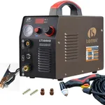 LOTOS LT5000D Plasma Cutter, 2024 Upgraded 5/8 inch 16mm Clean Cut 3/4 inch 20mm Severance Cut 50A Plasma Metal Cutter Machine, Plasma Cutting Equipment, Dual Voltage 120V or 240V, Brown