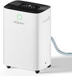 HOGARLABS 100 Pints Dehumidifier for Basement Home, Smart Silent Dehumidifier with Drain Hose, 1.32 Gal Water Tank, Intelligent Humidity Control, 24H Timer, for Large Room Bathroom Bedroom