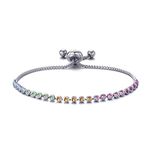 Philip Jones Rainbow Friendship Bracelet with Zircondia® Crystals