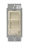 Leviton 6674-P0T 6 Pack Decora SureSlide Slide CFL LED dimmer, Light Almond