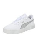 Puma Womens Carina 2.0 Space Metallics White-Matte Silver-Silver Sneaker - 5UK (38938702)