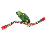 Bird Rope Perches, Bird Spiral Rope Perch, Cotton Parrot Swing Climbing Standing Toys Parrot Cage Toys(M)