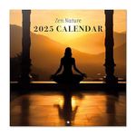 Zen Nature Wall Calendar 2025 12" x 12" FSC® Plastic Free - Starts Week On Sunday | Square Wall Calendar | Family Planner Calendar 2025 | Nature Calendar 2025