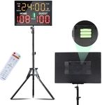 Ousmile Electronic Scoreboard with Stand, Digital Scoreboard with Remote, Basketball Scoreboard with Timer Clock, Portable Battery Powered Scoreboard for Outdoor Games