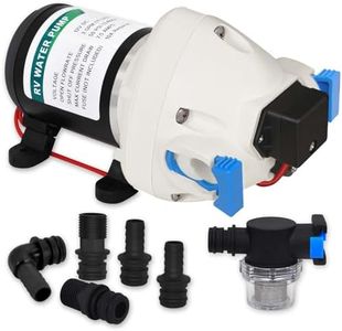 R3526144D RV Water Pump 3 GPM, 50 PSI 12V DC Diaphragm Water Pump with Pressure Switch and Strainer for RV, Marine, Yacht, Caravan