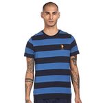 U.S. POLO ASSN. Mens Crew Neck Striper I688 Lounge Regular Fit T-Shirt - Pack Of 1 (Federal Blue/Navy Xl)