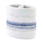 Jonathan Adler - Toothbrush Holder, Resin Countertop Accessories, Marble Home Decor (The Now House Collection, Silver)