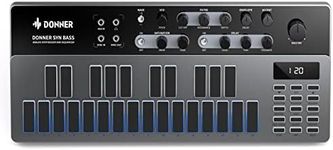 Analogue Bass Synthesizer and Sequencer, Donner Essential B1 with Intuitive User Interface, 128 Pattern Memory, Saturation & Delay Effects, Ideal for Classic Acid Sound