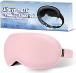 3D Gel Cooling Eye Mask for Sleeping-Cold Eye Mask for Eye Compress, Cooling Weighted Sleep Mask Blackout, Zero Eye Pressure, Ice Cold Pack, Cold/Warm Compress for Migraine, Puffy Eyes, Dry Eyes-Pink