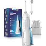 ORACURA® Smart PLUS Water Flosser® OC200 LITE White with 2 Nozzle tips | Portable & Rechargeable | Custom 8 Water Pressure Settings | 200ml Water Tank Capacity | IPX7 Waterproof | 365 Days Warranty