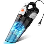 Hihhy Stick-Vacuum Cleaner-Corded Small-Handheld Vacuum - Lightweight Electric Brooms, 20Kpa Powerful Suction 4-in-1 Portable 600W Bagless Mini Hand Vac for Home Pet Hair Hard Wood Floor