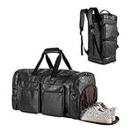 Gym Duffle Bag Backpack, Leather Du