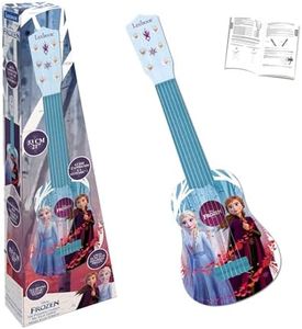 Lexibook, Frozen, My First Guitar for Children, 6 Nylon Strings, 21" Long, Guide Included, Blue, K200FZ