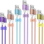 iPhone Charger Cable, Lightning Cable 6Pack [3/3/6/6/6/10FT] Apple MFi Certified iPhone Charger Braided Fast Charging iPhone Cable for iPhone 14 13 12 11 Xs Max XR X 8 7 6s Plus, iPad, iPod, AirPods