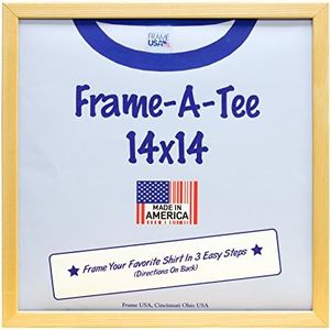 Frame USA "Frame-A-Tee Series, 14x14, Natural Wood T-Shirt Frame for Medium and Large shirts