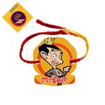 Anl Etails Acrylic Magnet Rakhi - All Time Favourite " Mr. Bean " Multicolour Printed Rakhi for Brother/Bhai/Bhiya With Roli Chawal and Rakshabandhan Greeting Card