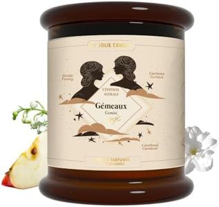 MY JOLIE CANDLE - Bougie Parfumée Signe Astrologique avec Portrait Astral - Gémeaux du 21 mai au 20 juin - Cadeau Astro pour la Fête des mères, Anniversaire, Noël - Cire Vegan