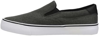 Lugz Men's Clipper Classic Slip-On Fashion Sneaker, Black/White/Gum, 10.5