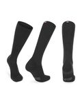 DANISH ENDURANCE Graduated Compression Socks, 21-26mmHg, Flight Socks, Running, Women & Men, Solid Black, 3-5
