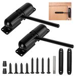 JMIATRY 2PCS Spring Door Closer Automatic Door Closer Residential Auto Door Closer Black Soft Door Closer Screen Door Closer for Home Self-Closing