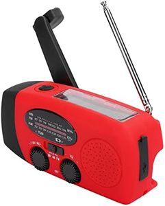 Solar Radio, Solar Dynamo Crank Radio FM AM NOAA Portable Outdoor Crank Radio LED Light Emergency Radio Solar Hand Crank Radio with 40 mm 8 Ω 1 W Speaker, 400 mA Battery