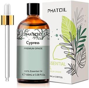 PHATOIL 100ML Cypress Essential Oil, for Aromatherapy Diffusers, Humidifiers, Skin Care, Massage, Great for DIY Candle and Soap Making