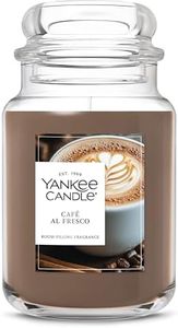 Yankee Candle Large Jar Scented Candle with up to 150 Hour Burn Time, Soy Wax Blend for Cleaner Consistent Burn, 22 oz Jar Candle with Room Filling Fragrance, Cafe Al Fresco