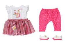 BABY born Little Everyday Outfit 836330 - Outfit with Matching Accessories for 36cm Dolls - Easy for Kids to Dress Independently - Suitable for Children from 1 Years Old