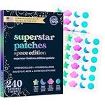 LivaClean 240 CT Holographic Cute Acne Patches - Space Edition w/Salicylic Acid & Tea Tree for Face - Hydrocolloid Star Pimple Patches