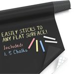 UCRAVO Black Chalkboard Wall Sticker, Chalkboard Sticker Reusable Self Adhesive Paper for Home School Office Classroom Presentation Restaurant Menu Board, Chalk Board Paint Wall Paper