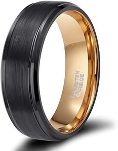 Shuremaster 8mm Tungsten Carbide Wedding Rings Men Women Black Brushed Engraved I Love You Comfort Fit Size 11