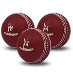 MUSE IMPEX Cricket Ball for Training, Coaching, Indoor Outdoor Training Ball, Soft Swing Ball for Cricket Game, Practice Soft Foam Ball for Garden & Beach Games, Suitable for All Age (Pack of 3-RED)