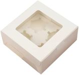 Cupcake Box Cases 1/2/4/8/12 Holes Window Face Cases Party Wedding Muffin Baking - Sturdy, Foldable Muffin Packaging Cases