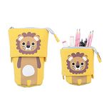 WOOXDYUK Der Löwe Pencil Case Zip, 2-in-1 Pencil Case and Pen Holder, Telescopic Pencil Case, Pen Holder for Teenagers