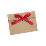 30 Pcs Retro Kraft Envelopes Festival Cards Envelopes Letter Envelopes with Ribbons for Handmade Invitations Red