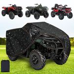QYMOTO ATV Cover Large 4 Wheeler Cover Waterproof 420D Quad Cover XXL 2-UP for Polaris Sportsman 570,Can am Outlander 570 800,Arctic Cat,CFMOTO Cforce 600 1000,Durable Thick Outdoor Full Protection